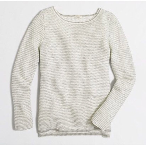 J. Crew chevron stitch boatneck sweater XL - Picture 2 of 8